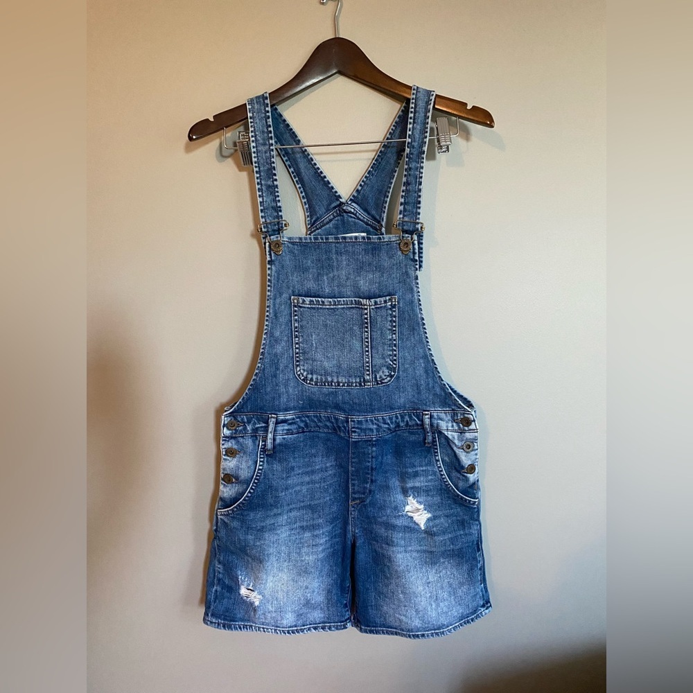 Mavi Jean Overalls Shorts “Wanda” Blue Size S